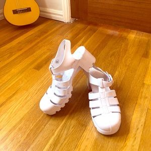 American Apparel White Jelly sandals